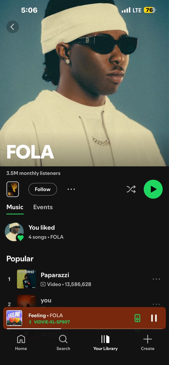 3.5million listeners Omo FOLA carry weight !