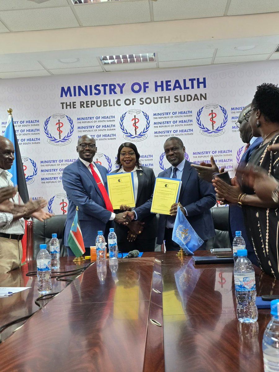karamagih's tweet image. Today, a much-awaited agreement comes to life paving the way for the construction of @WHOSouthSudan permanent headquaters in Juba.

#WHO is here for the long haul building resilient systems and advancing #UHC together.

This milestone reflects trust, shared responsibility, and