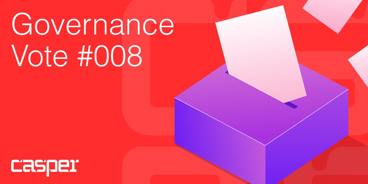 Casper_Network's tweet photo. 🗳️ Governance Vote #008 has passed

The vote approves a one-time recapitalization and updated emissions structure to support expanded market integration and long-term sustainability.

Learn more in our blog post: https://t.co/g9P8czHEmJ
See the results: https://t.co/xNgokepUou https://t.co/MWuCjjLs1h