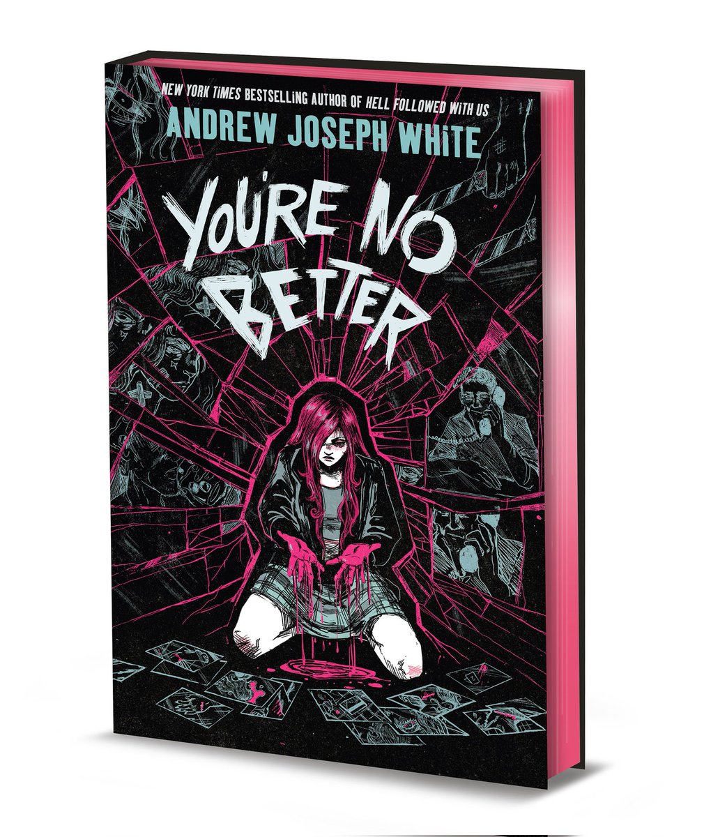 BDisgusting's tweet photo. Bestselling author @ajwhiteauthor is back with horrific YA thriller YOU'RE NO BETTER, a profound portrait of a struggling teen trying to convince the world—and himself—that he’s better than the serial killer who raised him.

We're exclusively unveiling the Deluxe cover. https://t.co/oTdiHIAMk9