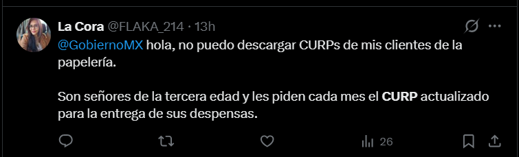 ivillasenor's tweet photo. 🔴 | FALLA SISTEMA PARA VALIDAR CURP

El sitio oficial del @GobiernoMX para consultar la CURP no funciona desde hace varias horas. 

Esto podría reflejarse en varios servicios que hacen consulta en tiempo real. Ya se reportan fallas en Llave MX y en @Tu_IMSS

Así las cosas... https://t.co/kZR7jA4sh2