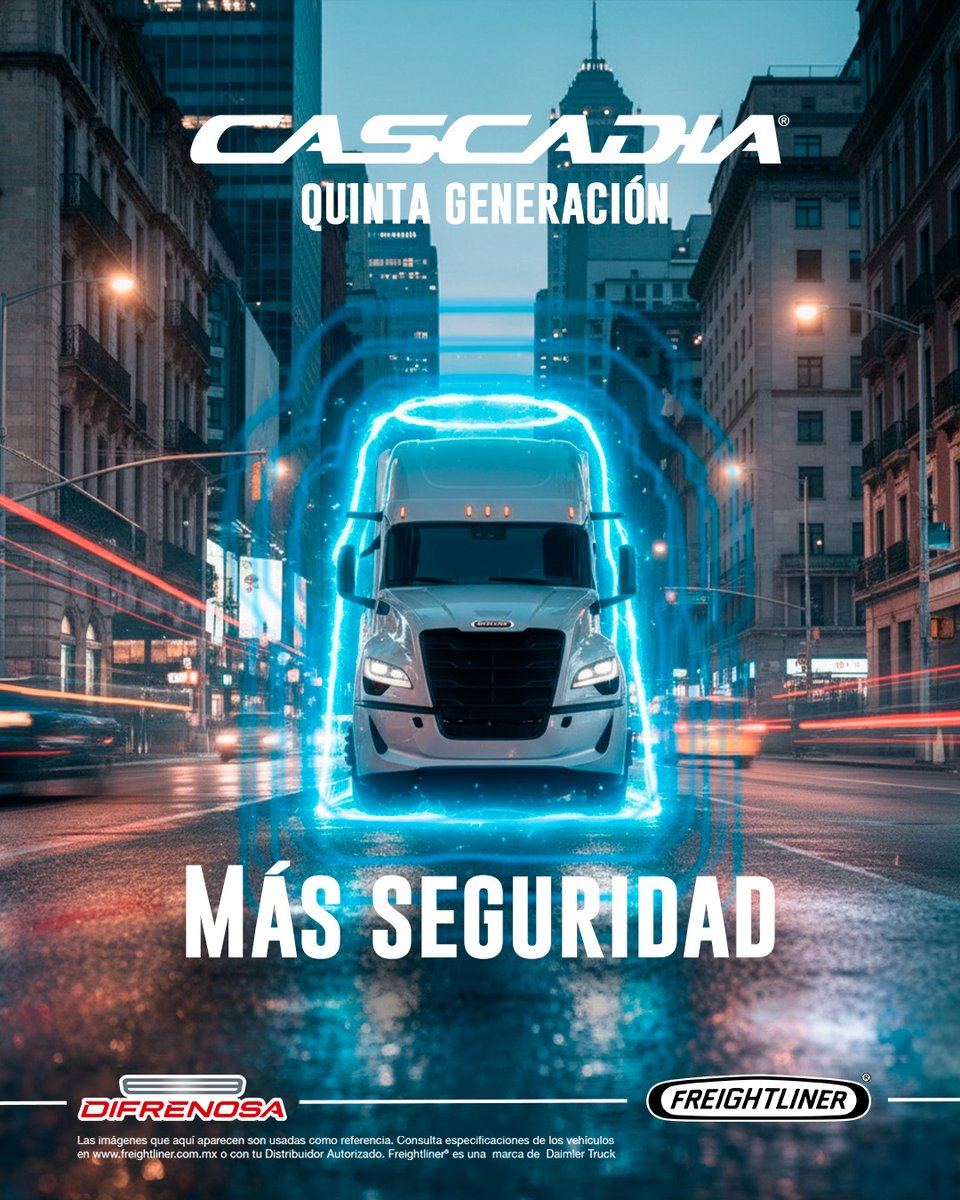 Tecnología integrada, seguridad activa con Detroit Assurance y un diseño enfocado en menor consumo y mayor confort del operador.
Más protección.
Más eficiencia.
Más continuidad operativa.
@Freightlinermexico

#Difrenosa #Freightliner #Cascadia #TransporteMéxico #Camion