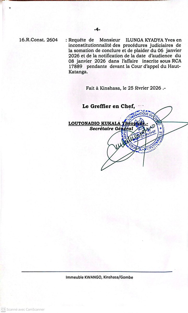 Cour constitutionnelle RDC tweet media