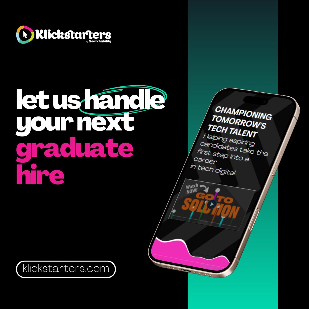 With our tech talent employers page, we’ll get the right CV’s in front of you and manage the entire candidate journey on your behalf, optimising the process for the best results.

Learn more: Klickstarters.com