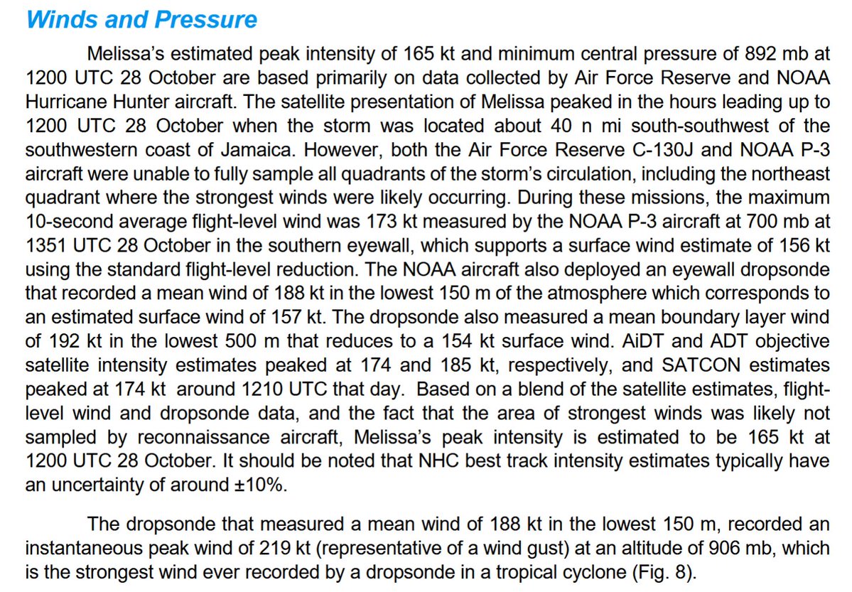 Hurricane Melissa has been upgraded to a 190 mph Category 5 hurricane, tying Hurricane Allen as the strongest Atlantic hurricane on record by wind speed. With a minimum central pressure of 892 mb, this was both a historic and devastating storm.

Melissa’s peak intensity of 165 kt