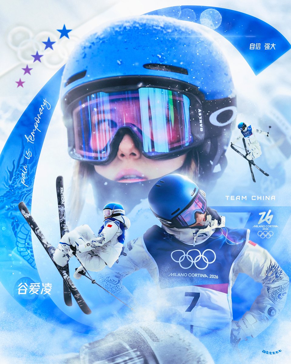 attttt_time's tweet photo. Eileen gu！谷爱凌！#smsports #eileengu #winterolympcis #MilanoCortinaOlympics2026 https://t.co/5v11VGCnmE