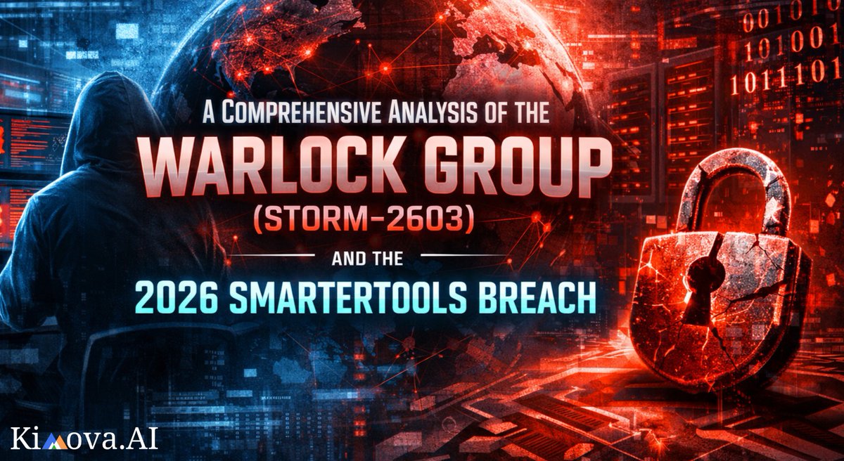 KimovaAI's tweet photo. January 2026 exposed major enterprise risks as #Warlock exploited a "forgotten" #VM at SmarterTools, chaining #CVE202623760 with LotL tactics to bypass #MFA and steal 1.2 million records.

Casestudy: https://t.co/EMbOkiF1JF
Website: https://t.co/n73kmdjzAe

#Storm2603 #Ransomware https://t.co/YpK1EZ2u9T