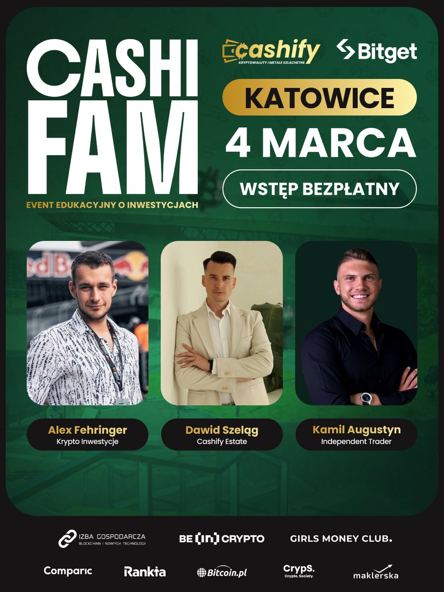 Cashifam Katowice już za tydzień! 😎

W najbliższą środę wpadamy na Śląsk, gdzie zawsze witacie nas z otwartymi ramionami i pełnymi salami! To drugi przystanek z naszego touru po całym kraju. 

🎫 Wstęp free - zgarnij bilet na cashifam.pl

Możemy się spierać, co jest