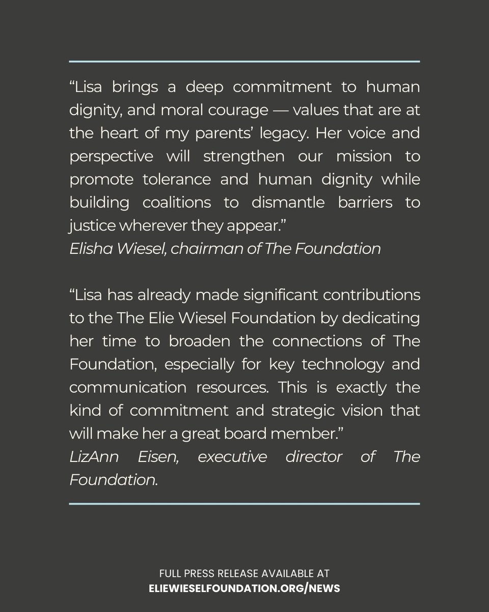 ElieWieselFoundation tweet media