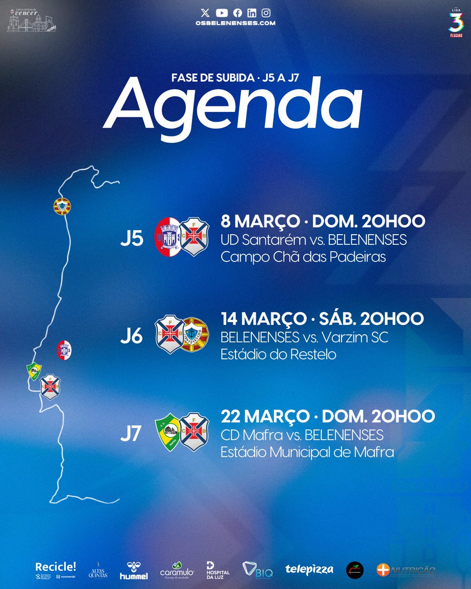 CFosBelenenses's tweet image. 📅 Já são conhecidas as datas dos próximos compromissos do #Belenenses na 𝐟𝐚𝐬𝐞 𝐝𝐞 𝐭𝐨𝐝𝐚𝐬 𝐚𝐬 𝐝𝐞𝐜𝐢𝐬𝐨̃𝐞𝐬 da #Liga3.

Toma nota e convoca os teus amigos para 3 finais #RumoAoNossoLugar! 💙🙌 #tweetpastel