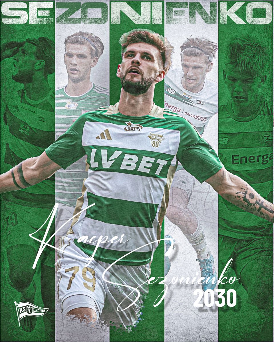 LechiaGdanskSA's tweet photo. Dobrych informacji ciąg dalszy! 💥 Kacper Sezonienko podpisał nowy kontrakt z Lechią Gdańsk, który obowiązywać będzie do 30 czerwca 2030 roku ⚪️🟢 Walczymy razem dalej, Sezon 👊

👉 https://t.co/l4ZJmgKXOQ https://t.co/m27WZRFBsb