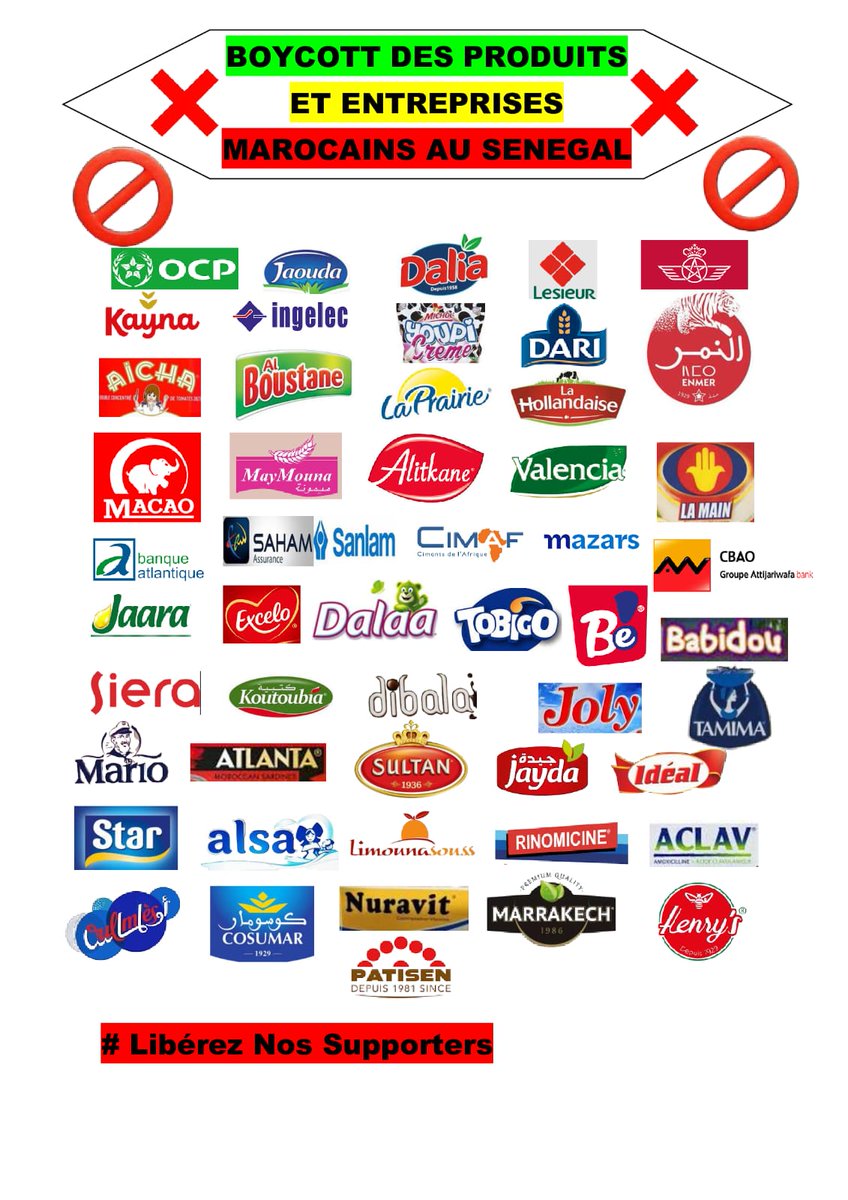 Et surtout n'oubliez pas le boycott. Focus . 
#libereznos18supporters