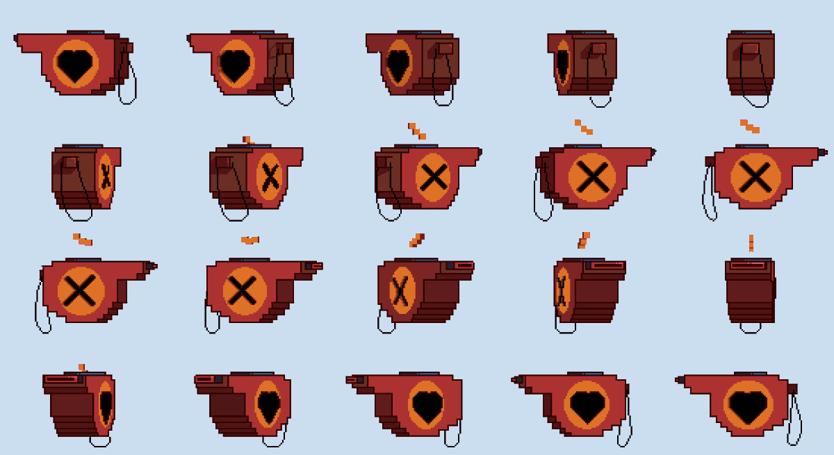 Deal_po's tweet photo. Villain’s Whistle
Sprite Sheet
#pixelart #spritesheet #aseprite #spritework #gamedevart #pixelartist #animationloop #framebyframe #indieartist https://t.co/IzaGQ1JgsO