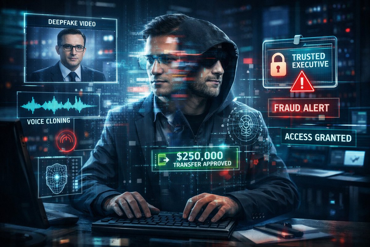 hackerstorm's tweet photo. AI Impersonation & Synthetic Identity Threats: Enterprise Detection & Risk Guide (2026)

AI-driven  impersonation attacks including deepfake video fraud, voice cloning  scams, and synthetic job applicants are redefining enterprise cyber  risk. This guide explains the threat landscape and how SOC teams can  detect and mitigate AI-enabled identity attacks.

Read the full article here: https://t.co/9RGpHKhEkt

hashtag#AI hashtag#SyntheticIdentity hashtag#Threats hashtag#Risk hashtag#SOC