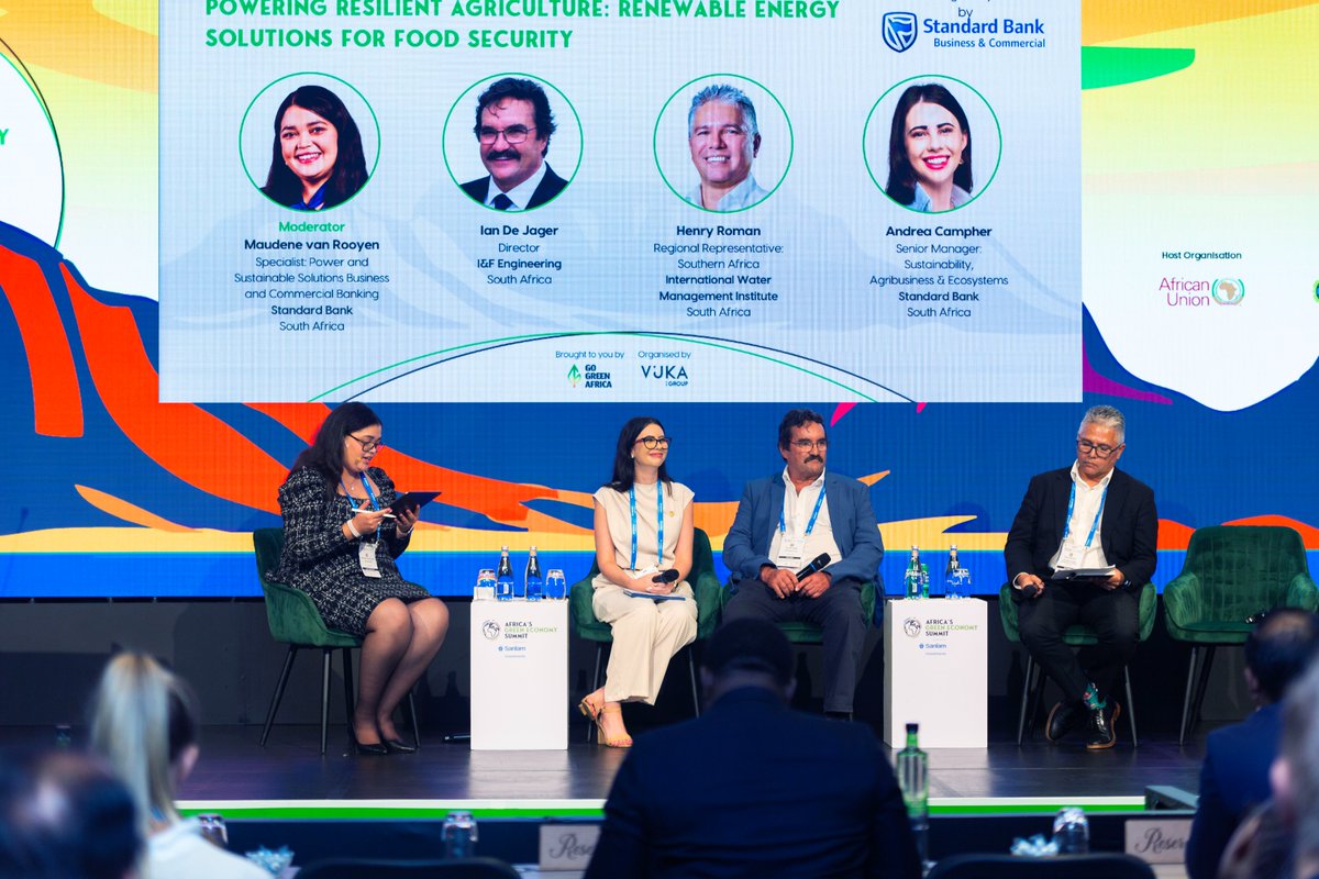 SB_BusinessZA's tweet photo. Fireside Chat with Maudene van Rooyen: Powering Africa’s Food Future
Today’s discussion highlighted how renewable energy and carbon markets are transforming agriculture across Africa. #Ages2026 #GrowGreenThinkBlue https://t.co/Nezn3d2LvY