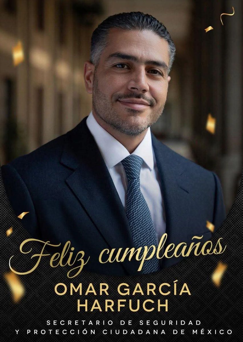 Morena_Durango_'s tweet photo. Omar García Harfuch está cumpliendo 44 años el día de hoy. 🎉🎂 https://t.co/YchGTIyhPK