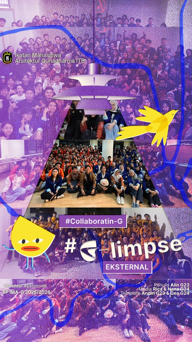ima_gunadharma's tweet photo. 𝐂𝐨𝐥𝐥𝐚𝐛𝐨𝐫𝐚𝐭𝐢𝐧-𝐆: G-limpse Eksternal Tengah Tahun 🤙🏻🤙🏻

Recap kegiatan Bidang Eksternal tengah periode, banyak insight baru, teman baru, dan semangat baru  pastinya! 👋

https://t.co/napyHIdztB
https://t.co/TXD9qzLqxy

#CollaboratinG
#IMAG2025
#GalaGantari
#EKSisinaja https://t.co/OMM2WVCipd