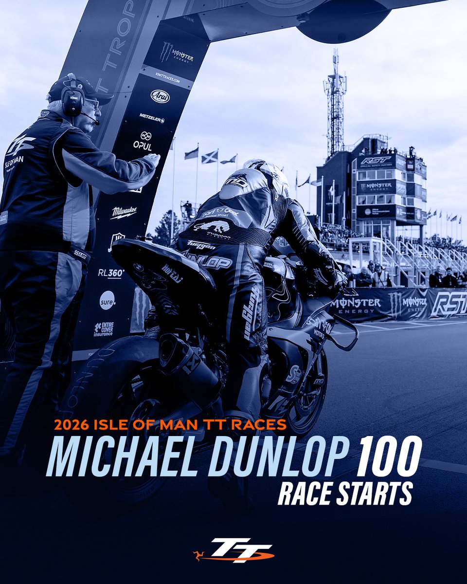 In 100 days time, Michael Dunlop will line up to take his 100th TT race start. Marking a milestone forged through passion, resilience, heartbreak and unforgettable racing moments. 🏁

Relive every moment on TT+ ttplus.iomttraces.com/browse