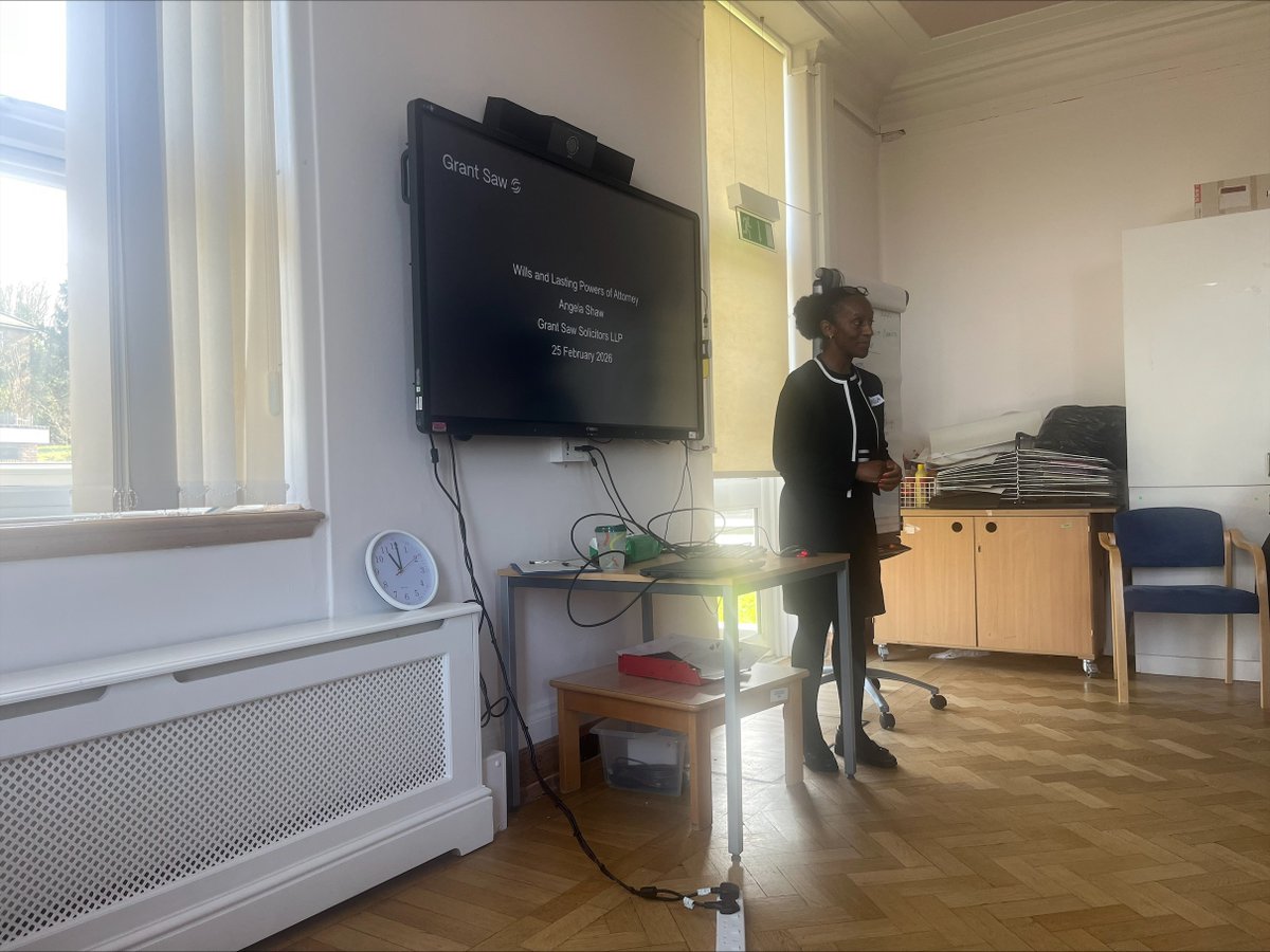 GrantSaw's tweet image. 📷 On Wednesday morning, Angela Shaw, Private Client Solicitor at @GrantSaw, held a presentation on Wills and Lasting Powers of Attorney for the Living Well with Dementia group at the Memorial Hospital in London, SE18 #wills #lpas #livingwills #presentation #communityengagement