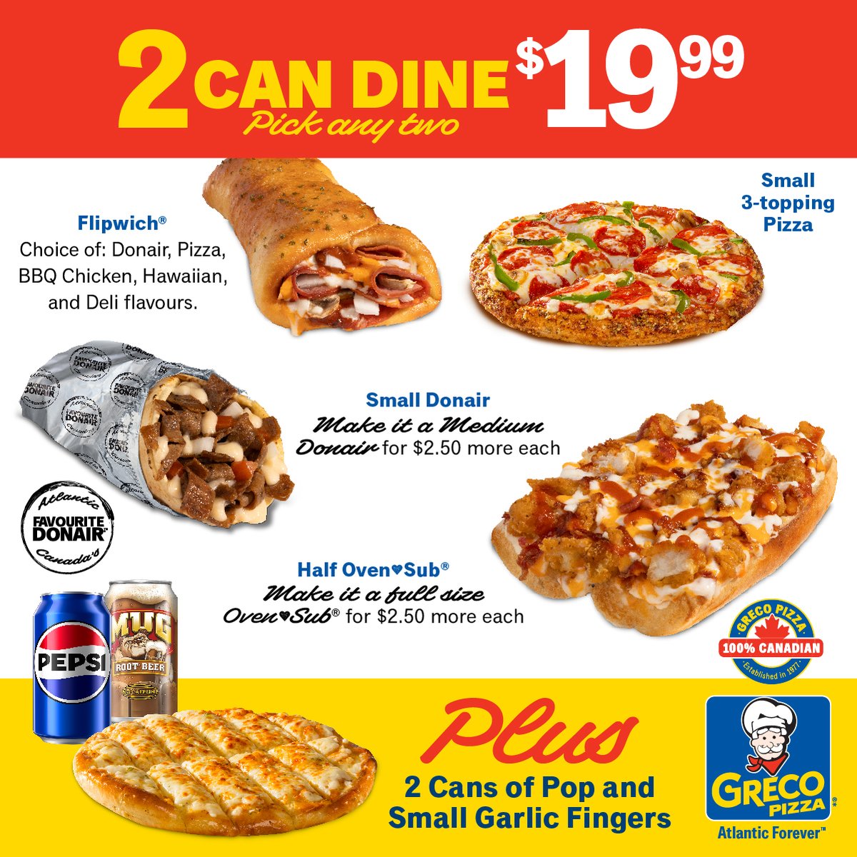 ✨ Share the flavour, share the fun! 
The 2 Can Dine Deal is your go-to for easy, tasty nights 🍕😍 

Big smiles, full plates, and happy vibes guaranteed. 
Order online or call 310.30.30 today! 📞