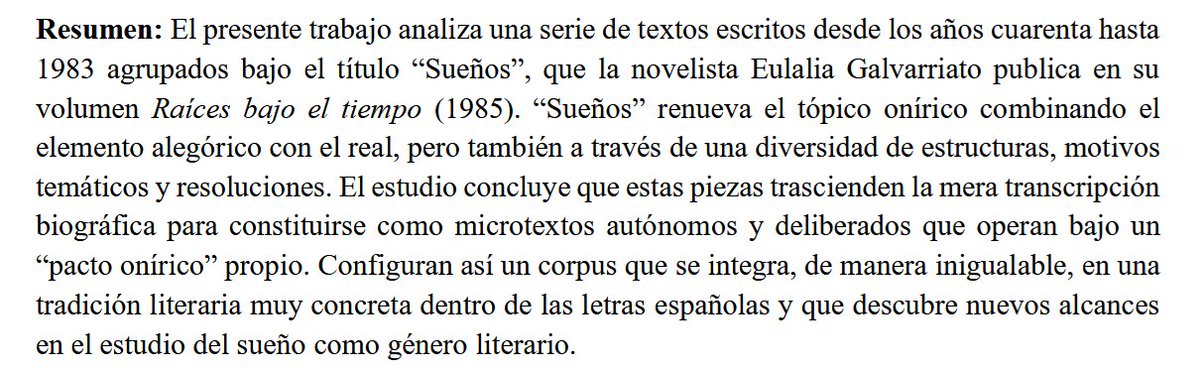 Se publica el último número de «Lejana. Revista crítica de narrativa breve».
En él aparece un artículo que disfruté muchísimo investigando y escribiendo: «“Sueños”, de Eulalia Galvarriato: un acercamiento a su literatura onírica». 
Enlace: ojs.elte.hu/lejana/article… 💫