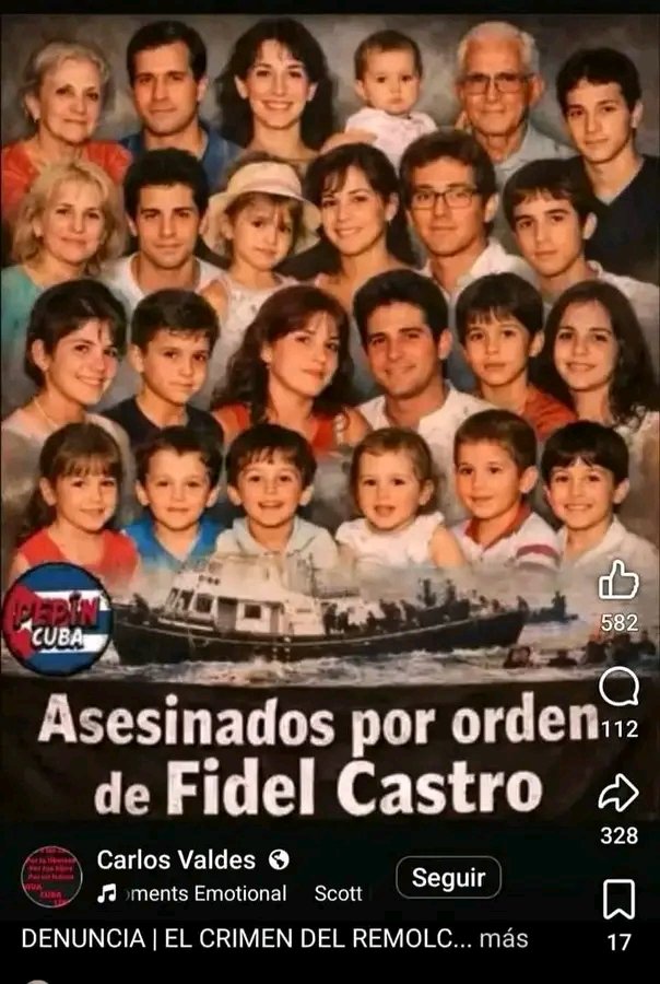 La masacre del remolcador 13 de marzo en el verano de 1994 ordenada por Fidel Castro. #Cuba
