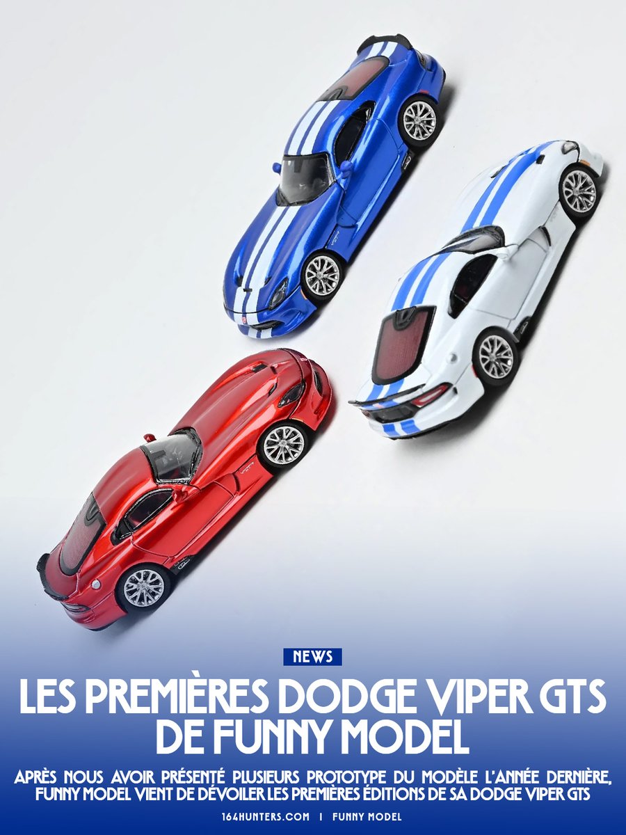 164hunters's tweet photo. 🇫🇷 Les premières Dodge Viper GTS de Funny Model
🇯🇵 ファニーモデル初のダッジ・バイパーGTS
🇺🇸 Funny Model's first Dodge Viper GTS
---
#FunnyModel #Dodge #Viper #SRT
▶ Lien en commentaire https://t.co/BE6delohAn