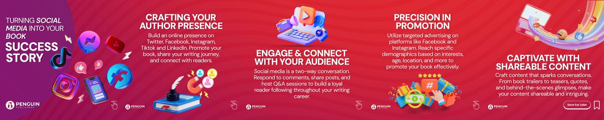 penguinpub's tweet photo. Penguin Publishers helps you build a strong author presence, connect with the right audience, run precision-targeted campaigns, and create content that gets shared.

Your name. Your brand. Your readers. Let us help you own it.

#PenguinPublishers #BookMarketing #AuthorLife https://t.co/o2SwPj3rnF