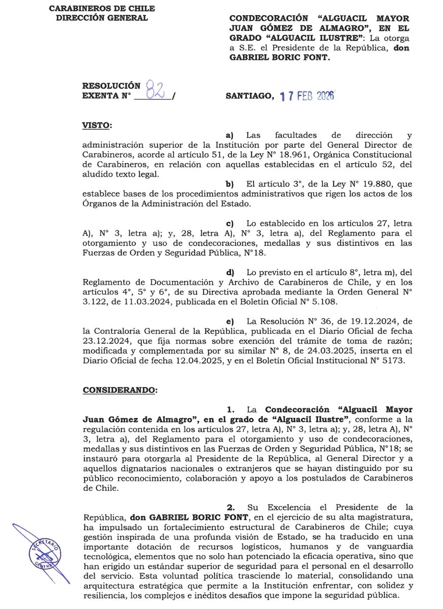 Mal_Hechor's tweet photo. Sr. Presidente Electo @joseantoniokast
Cuando usted asuma el mando de la Nación, el General Director de Carabineros debe entregar el mando. Para que le voy a dar explicaciones, es solo que usted las lea.
Asimismo, debe salir el Director de la PDI, quien protegió a Carolina Toha https://t.co/mUWXmmXcvr