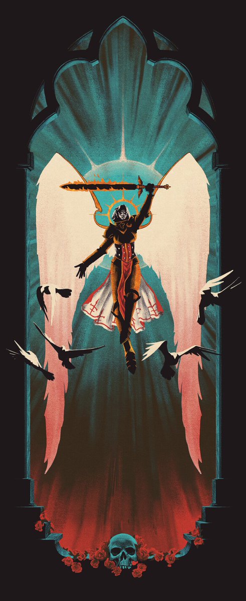 SisterDogmata's tweet photo. Some wonderful Adepta Sororitas artwork by Alfie Garland which I think would make for really nice phone backgrounds! https://t.co/u8M1W8mMVi