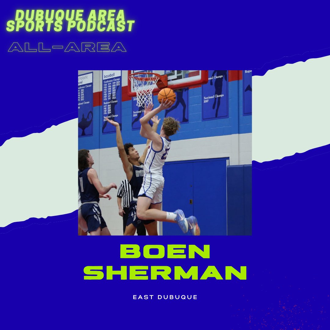 CoachManeman's tweet photo. 🔥🏀 Boen Sherman — East Dubuque (SR)
Mr. Steady for the Warriors. Boen averaged 13.9 PPG while shooting nearly 42% from the field and adding 4.9 rebounds and 3.0 assists per game. He knocked down 28 threes and finished with an impressive 90 assists on the season.

Defensively, he contributed 38 steals and 18 blocks, proving he wasn’t just a scorer — he impacted both ends. Veteran leadership. Big-time minutes. All-Area performer. 💪🔵

📸: Courtney Lehnhoff