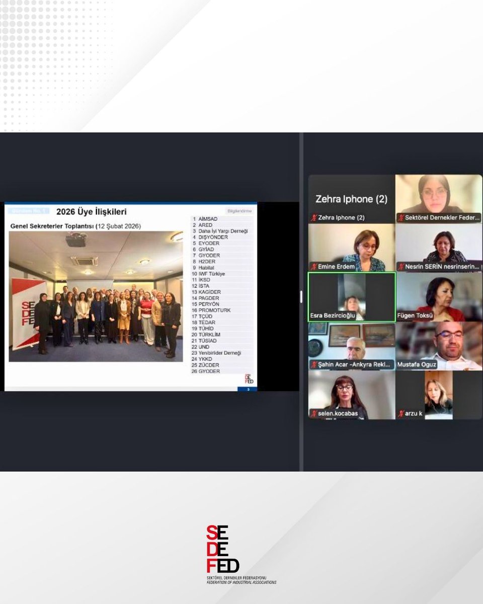 Sektörel Dernekler Federasyonu (SEDEFED) tweet media