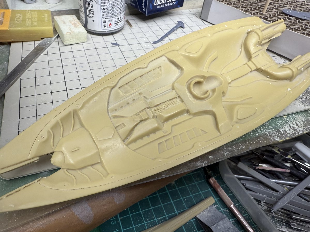 今日はここまでっ！

絶対見られない部分、このベイル3枚目なんよね…

比較的原型再現度の高い抜きなので初めて気がつくディテールがあるわるわで…

元原型、めちゃくちゃ古いから当たり前なんよね

でも、タノシ〜