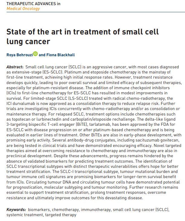 Therapeutic Advances in Medical Oncology tweet media