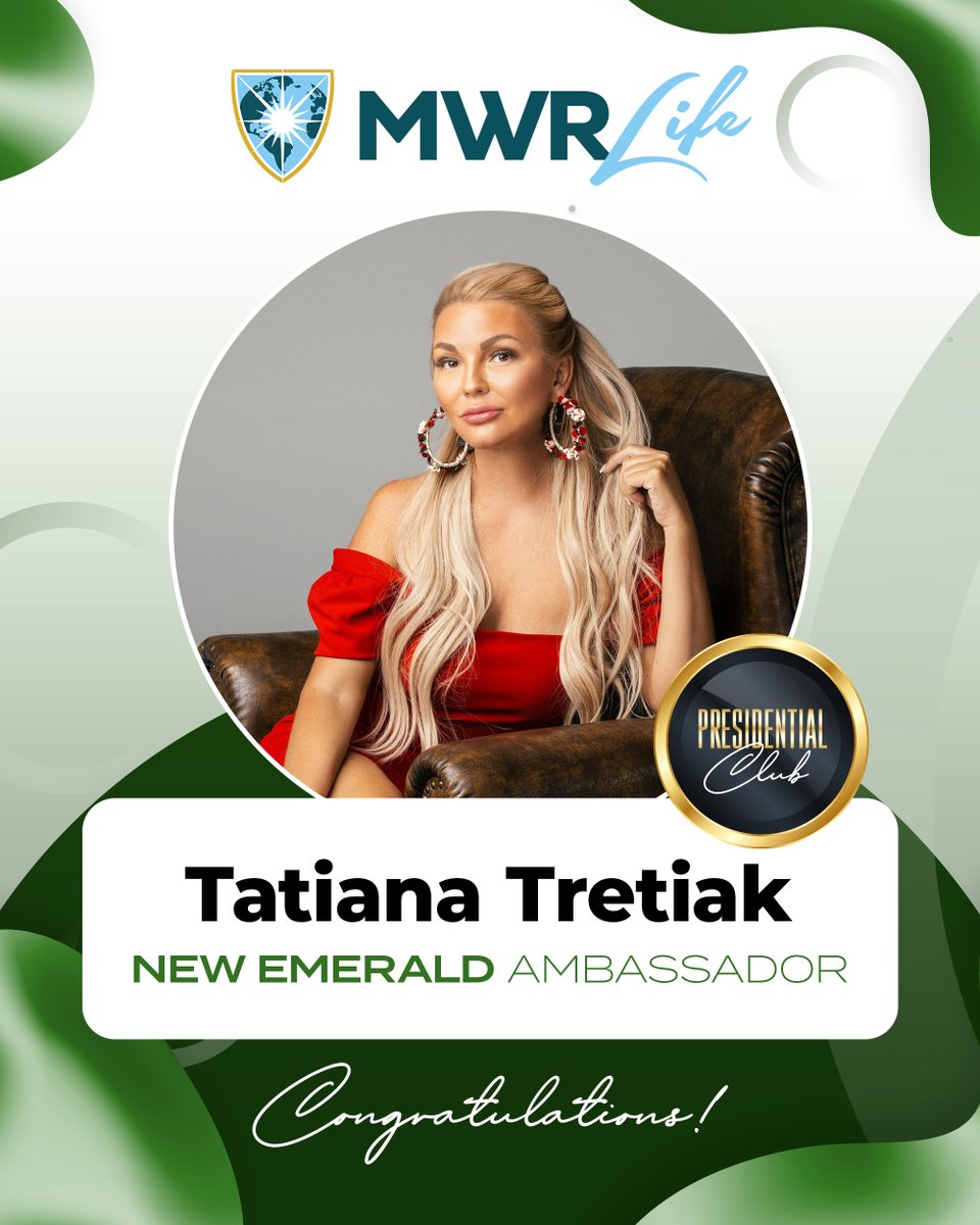 Join us in cheering for Tatiana Tretiak, our new Emerald Lifestyle Ambassador! 🥳

This promotion reflects constant growth and the courage to show up no matter the challenges. Keep growing and building toward your next goal, Ruby!

#MWRLife #MakingWishesReal