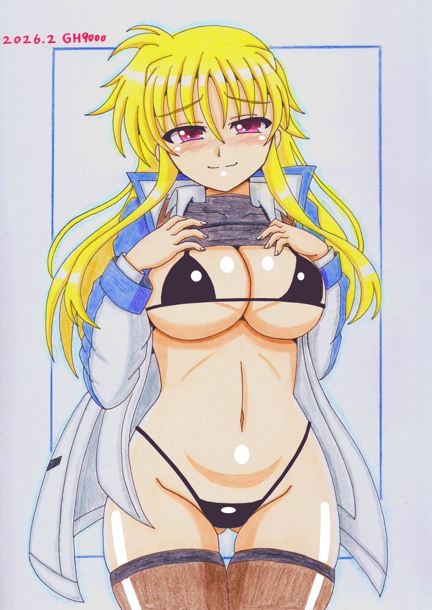 2巻発売記念!
EXCEEDS制服の下に黒ビキニを着込んだフェイトさん描きました😆
FANBOXの有料プランに水着を外したえっちな全部見せVer.があるのでそちらも宜しければ～。 