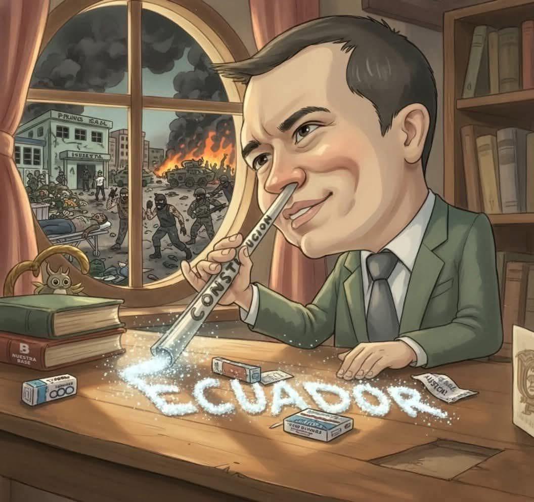 Mientras el país arde y la gente cae, hay quienes desde el poder se intoxican de privilegios y abandonan al pueblo.
Ecuador NO es su NEGOCIO. NO es su BOTÍN.
Ecuador es del pueblo… y el pueblo LUCHA y RESISTE.
BASTA de abandono!
#EcuadorResiste #FueraLaCorrupción #PoderPopular