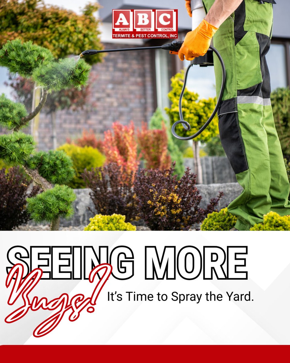 Warmer weather = more bugs! 🕷️🐜
Keep pests out before they move in. ABC Termite &amp; Pest Control’s exterior treatments stop spiders, ants &amp; more before they invade.
✅ Fewer bugs
✅ Stronger barrier
✅ Peace of mind all season long
Book now 👉 abctermite-pest.com