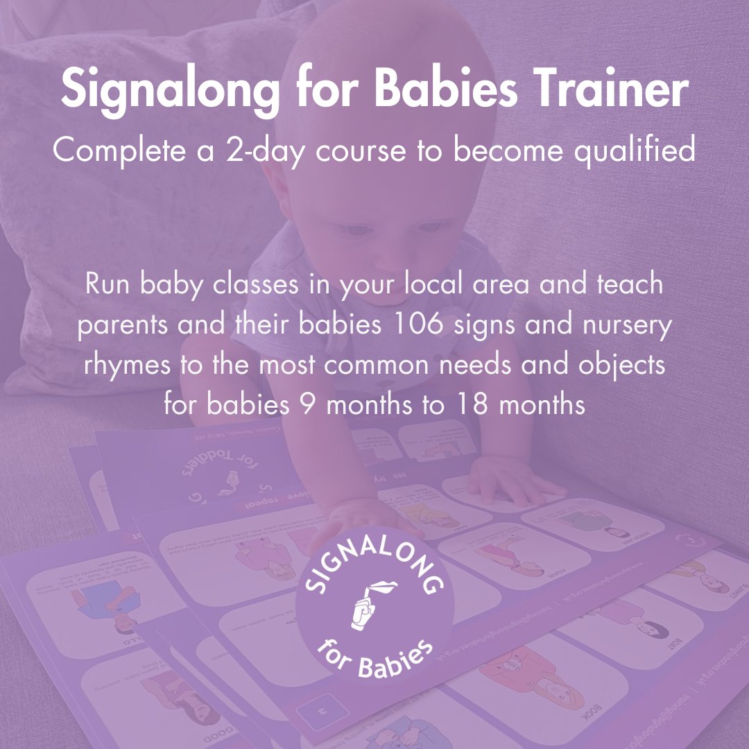 SignalongBabies's tweet photo. Complete a 2-day training course with us and receive the skills needed to teach Signalong for Babies signs and in-depth guide to running your own courses.

https://t.co/n3zvKfAHcw

#BecomeATrainer #SignalongForBabies #SFB   #BabySigning #BabySign https://t.co/G6IImoVoED