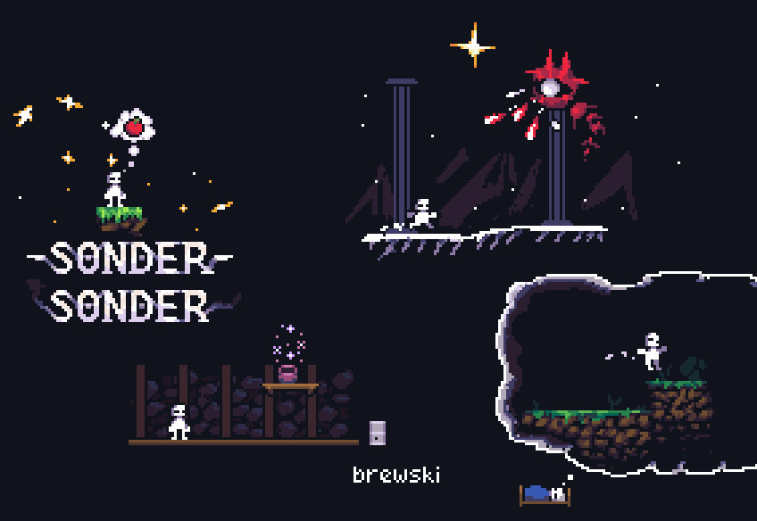 BootleBen's tweet photo. mockup for a platformer about dreams #pixelart https://t.co/W9QHwPhcHb
