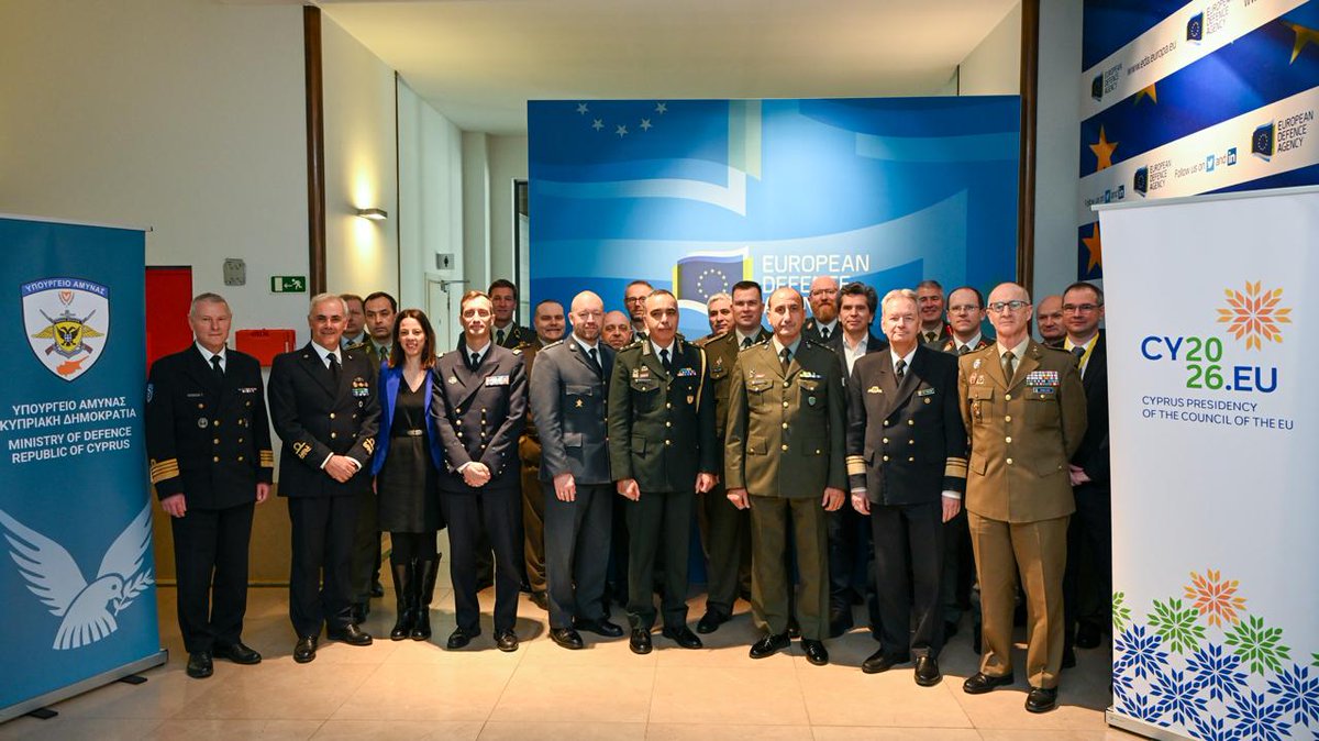 DefenceCyprus's tweet photo. Πραγματοποιήθηκε στις 18–19 Φεβρουαρίου 2026, στις Βρυξέλλες, το EU Cyber Commanders Conference, με τη συμμετοχή των Διοικητών Κυβερνοάμυνας των Κρατών Μελών της Ευρωπαϊκής Ένωσης, καθώς και εκπροσώπων αρμόδιων ευρωπαϊκών θεσμών και οργανισμών. 

Το Συνέδριο διοργανώθηκε από το Υπουργείο Άμυνας και το Γενικό Επιτελείο Εθνικής Φρουράς, στο πλαίσιο της Κυπριακής Προεδρίας του Συμβουλίου της Ευρωπαϊκής Ένωσης.

Διαβάστε περισσότερα:👇
📝 https://t.co/fCrvBUDudE