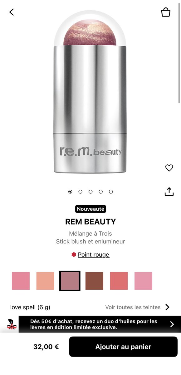 La gamme « Mélange à trois » de chez <a href="/rembeauty/">r.e.m. beauty</a> est enfin disponible sur l’application <a href="/Sephora/">Sephora</a> au prix de 32€ !🩷