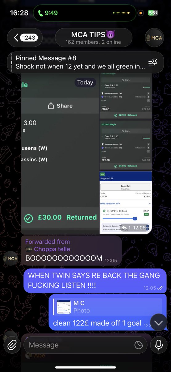 MCBets11's tweet photo. Oh my gosh! 122£ of one game man, 10/1 , 4/1, 3/1 we’ve hit it all today ! last 3 days we’ve been on absolute smoke come join us half price on all packages if you join today! football, horses , dogs nba! ULC tonight don’t lack! ✅🤑

https://t.co/V6nT0dqIiN

#team #mca #football https://t.co/rYVbhwaD1c