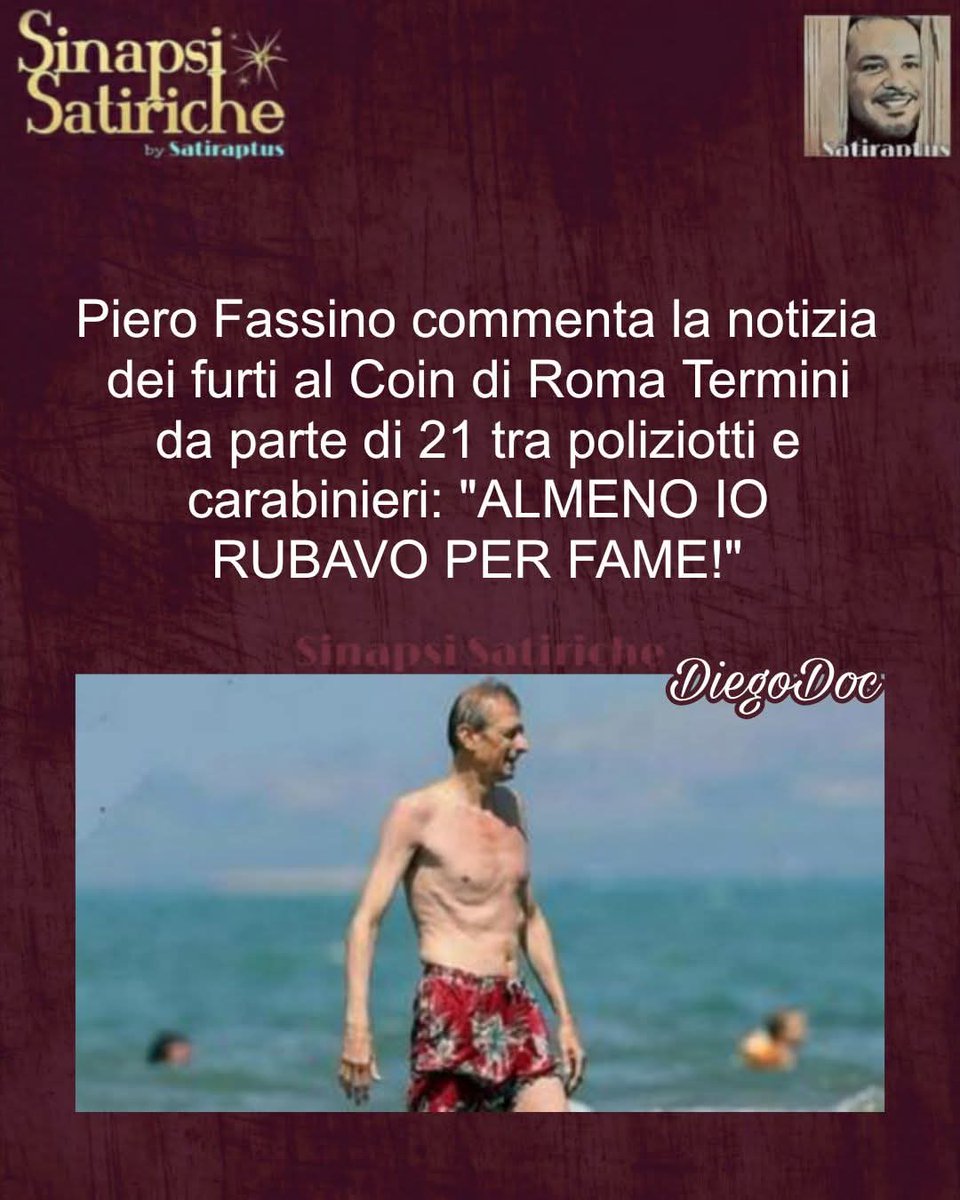 Satiraptus's tweet image. #coin #romatermini #poliziotti #furto #fassino

#DiegoDoc