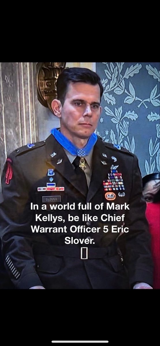 DonJr1770's tweet image. Mark Kelly is certainly not a hero, he’s an abomination. 
The man pictured below is what an American hero looks like. 
May God bless CWO Eric Slover with divine healing and complete restoration of what he lost serving his country.