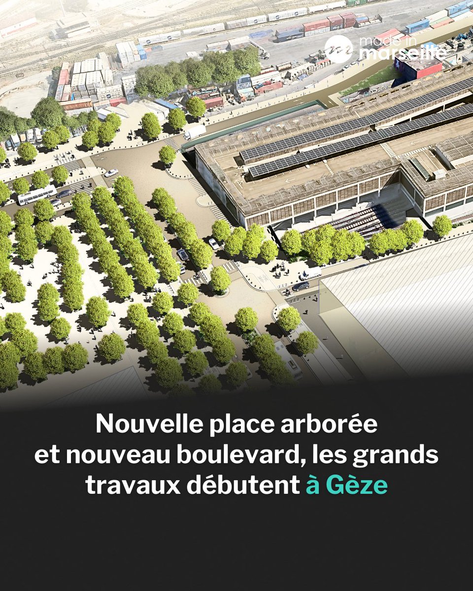 🌳 À Gèze, une nouvelle place arborée va s’élever en face de la station de métro. Le chantier doit débuter en mars.

➡️ madeinmarseille.net/?p=197318