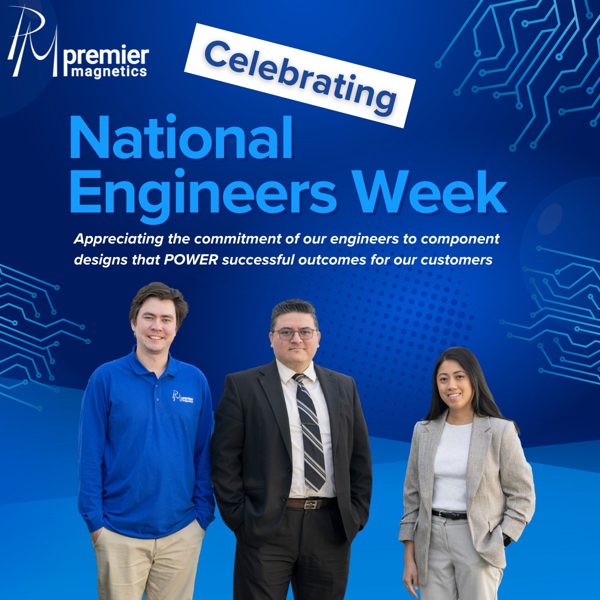 denny_earley's tweet photo. Happy National Engineers Week! 

Cheers to all the engineers who turn theory into reality, one carefully wound bobbin or toroid at a time. Keep innovating, keep collaborating, and keep powering the future!

#NationalEngineersWeek #ElectricalEngineering #Inductors #PowerSupplies #CommonModeChokes #Transformers #PowerElectronics