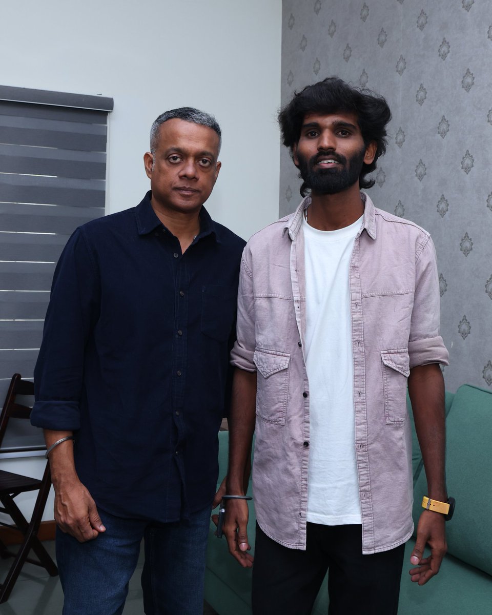 VJSankar_05's tweet photo. Happy Birthday STYLISH FILMMAKER @menongautham sir 🤍✨

#GVM #GauthamVasudevMenon #HappyBirthdayGVM #GVM25 https://t.co/EGldHgaRO7
