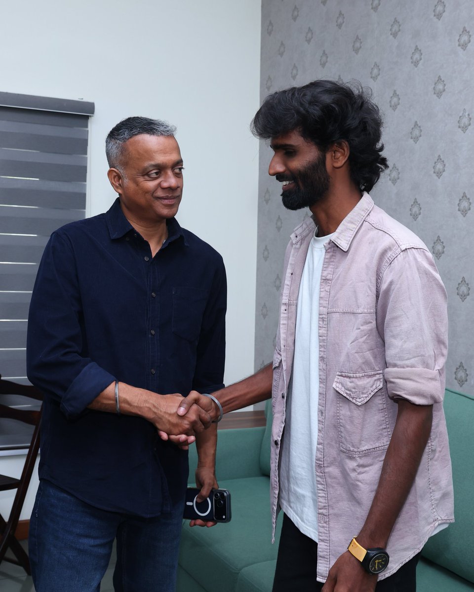 VJSankar_05's tweet photo. Happy Birthday STYLISH FILMMAKER @menongautham sir 🤍✨

#GVM #GauthamVasudevMenon #HappyBirthdayGVM #GVM25 https://t.co/EGldHgaRO7