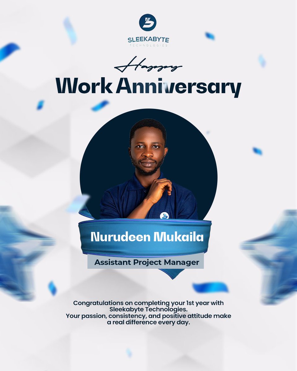 SleekaByte's tweet photo. Celebrating one wonderful year with our amazing Assistant Project Manager! @OkikiEde Your dedication, passion, and positive spirit have truly made a difference in our team. We are so grateful for your hard work and excited to continue growing and achieving great things together. https://t.co/gjQQY25iLQ